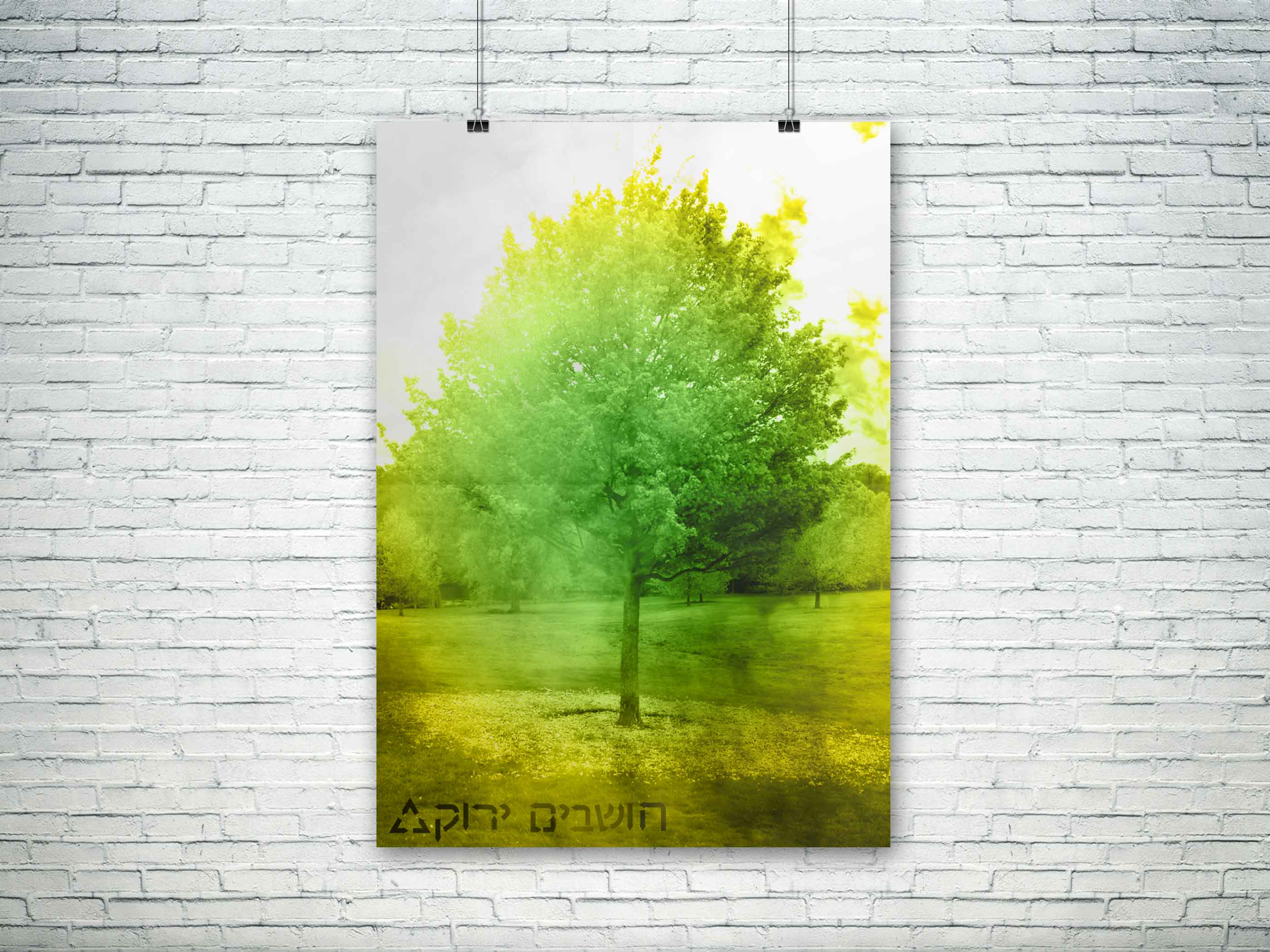 a burning tree poster